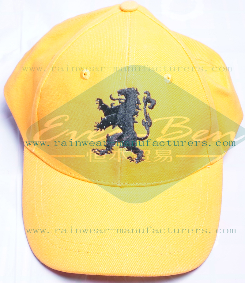 Yellow personalized caps wholesaler